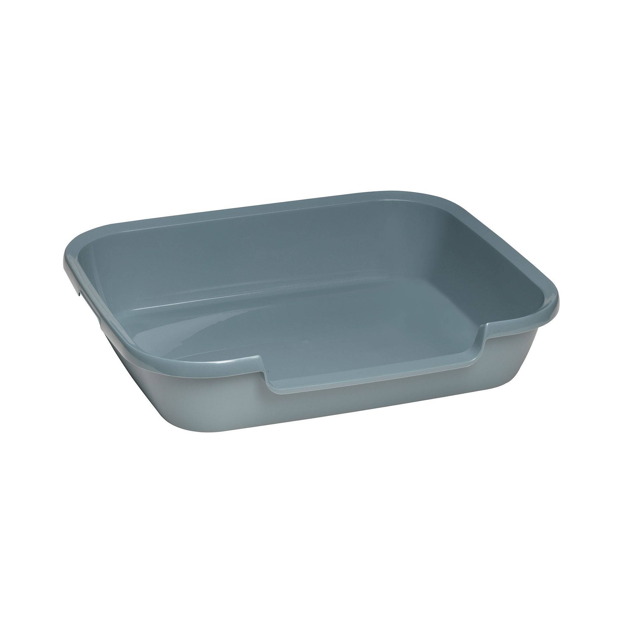 Moderna Low Entry Cat Litter Pan For Kittens & Senior Cats, Premium Plastic- 24 x 20 x 5 IN