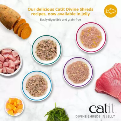 Catit Divine Shreds Wet Cat Food - Jelly, 4ct - Image 3