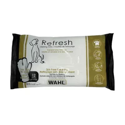 Product Wahl Refresh Cleaning Mitt Wipes for Dogs and Cats - Coconut Lime Verbena, 24 count