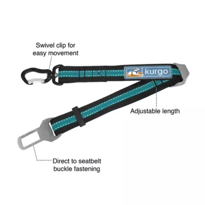 Product Kurgo® Direct to Seatbelt Swivel Tether - Blue
