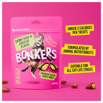 Bonkers™ Crunchy Cat Treats - Catnip, Chick 'N' Cheddar - Image 4