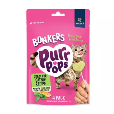 Product Bonkers Purr Pops Lickable Cat Treats Catnip, 4 CT, 0.2 OZ