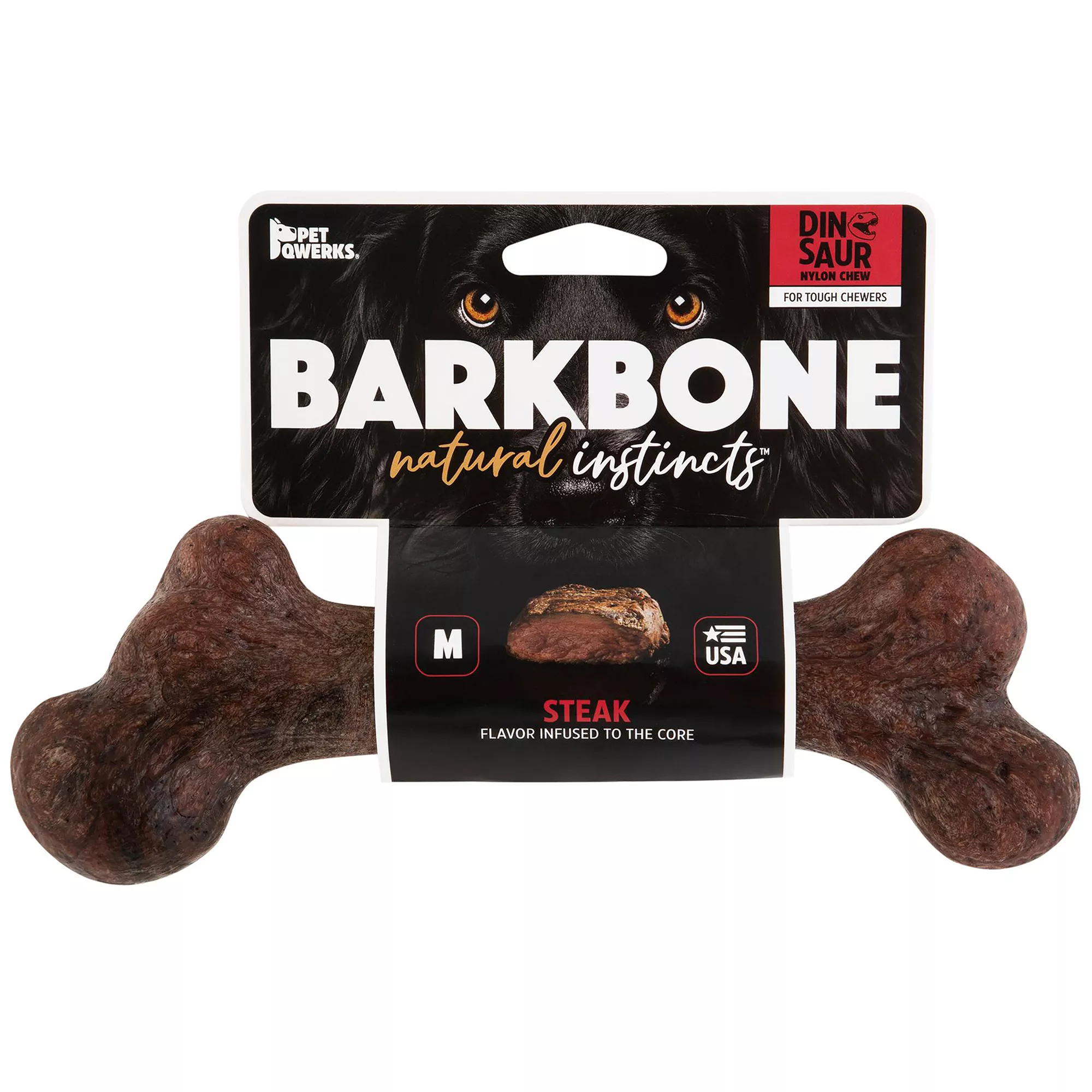 BarkBone Natural Instincts Dino Steak Bone Dog Toy