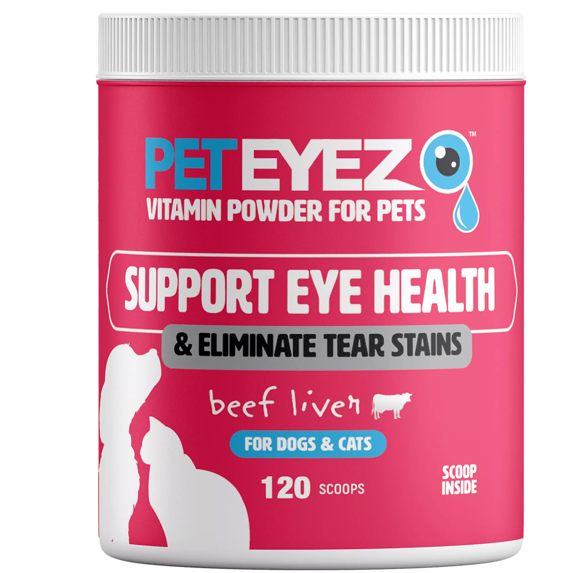 PetEyez Vitamin Powder for Cats and Dogs - Beef Liver Flavored, 8oz