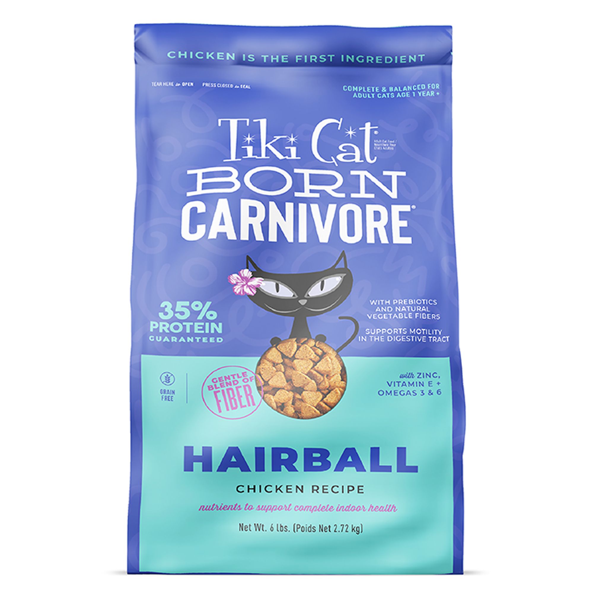 Tiki Cat® Born Carnivore® Adult Cat Food - Hairball, Chicken