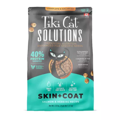 Product Tiki Cat - Adult, Dry Food, Solutions, Skin + Coat, Salmon & Herring Recipe