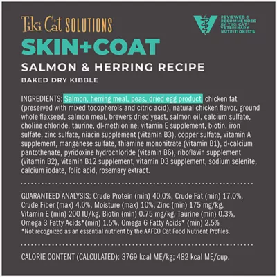 Product Tiki Cat® Solutions™ Adult Cat Food - Skin + Coat, Salmon & Herring Recipe