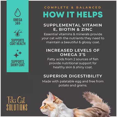 Product Tiki Cat® Solutions™ Adult Cat Food - Skin + Coat, Salmon & Herring Recipe