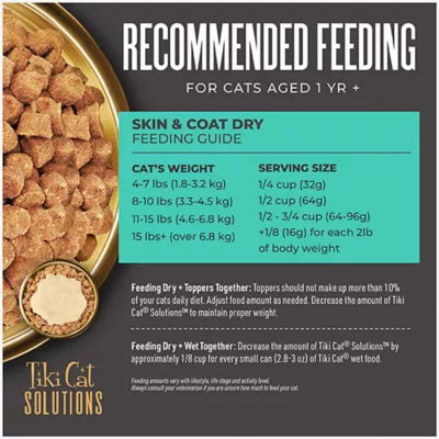 Product Tiki Cat® Solutions™ Adult Cat Food - Skin + Coat, Salmon & Herring Recipe