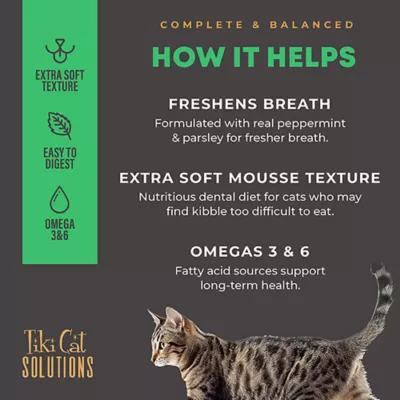 Product Tiki Cat® Solutions™ Mousse Wet Cat Food - Dental, 2.4 Oz