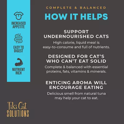 Product Tiki Cat® Solutions™ Liquid Meal Replacer - Tuna in Goat's Milk, 6 Oz