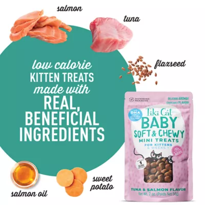 Product Tiki Cat - Kitten, Baby, Treats, Soft & Chewy, Tuna & Salmon, 2 OZ