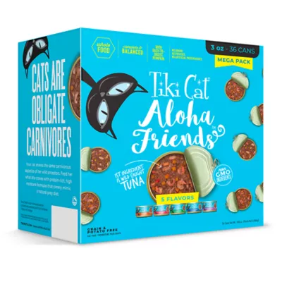 Product Tiki Cat - Adult, Wet Food, Aloha Friends, Variety Pack, 36 CT, 108 OZ