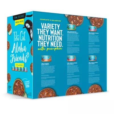 Product Tiki Cat - Adult, Wet Food, Aloha Friends, Variety Pack, 36 CT, 108 OZ