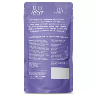 Product Tiki Cat - Senior, Wet Food, Silver, Mousse, 2.8 OZ