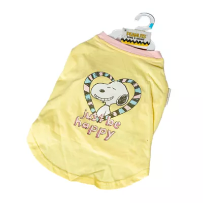 Product Snoopy Just Be Happy Dog T-Shirt