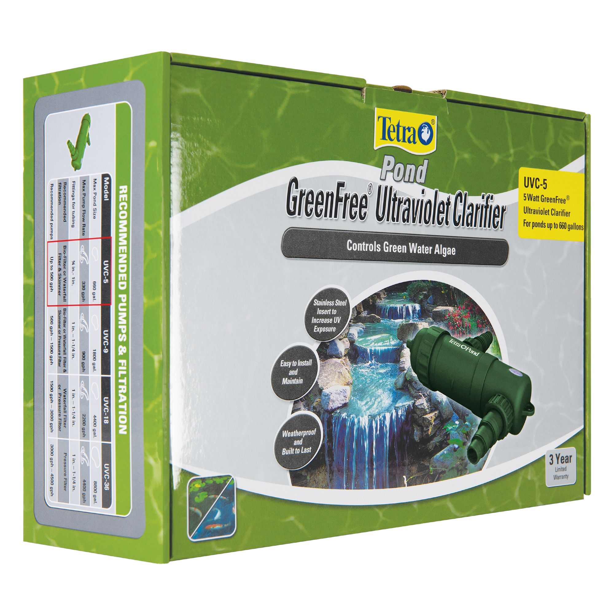 TetraPond GreenFree UV Clarifier for Clear Pond Water - thumbnail 4