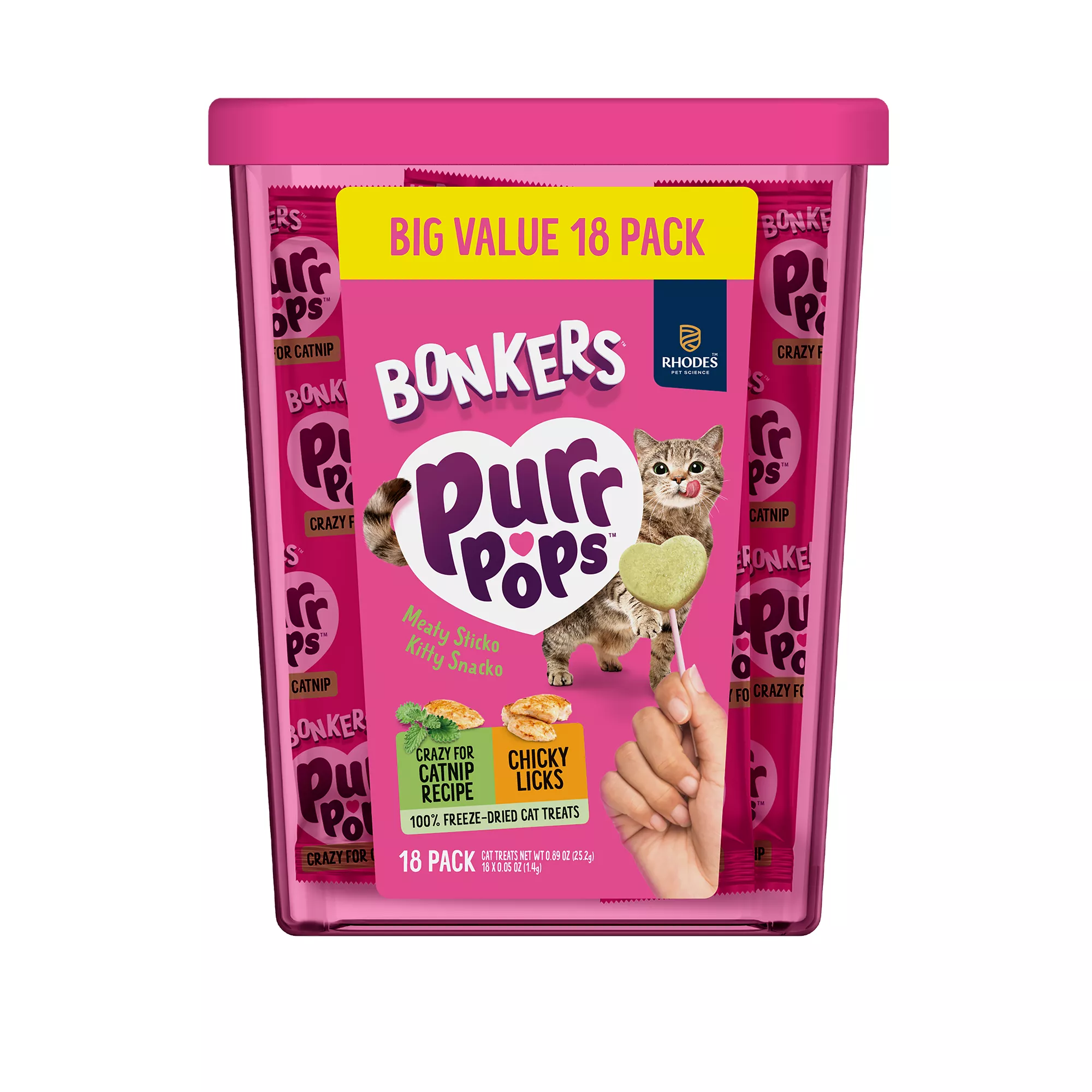 Bonkers Purr Pops Lickable Cat Treats - Catnip