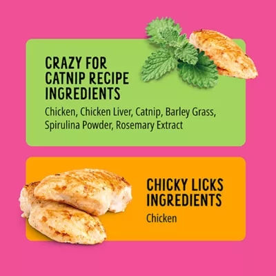 Product Bonkers Purr Pops Lickable Cat Treats - Variety Pack, Catnip & Chicken