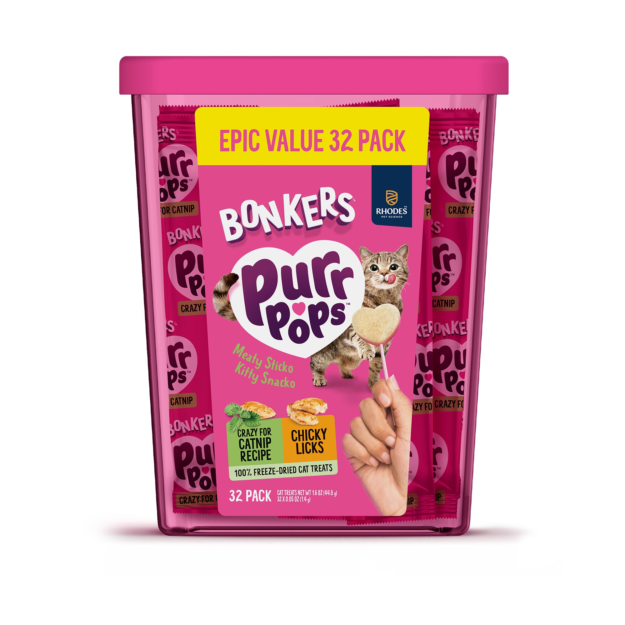 Bonkers Purr Pops Lickable Cat Treats - Catnip