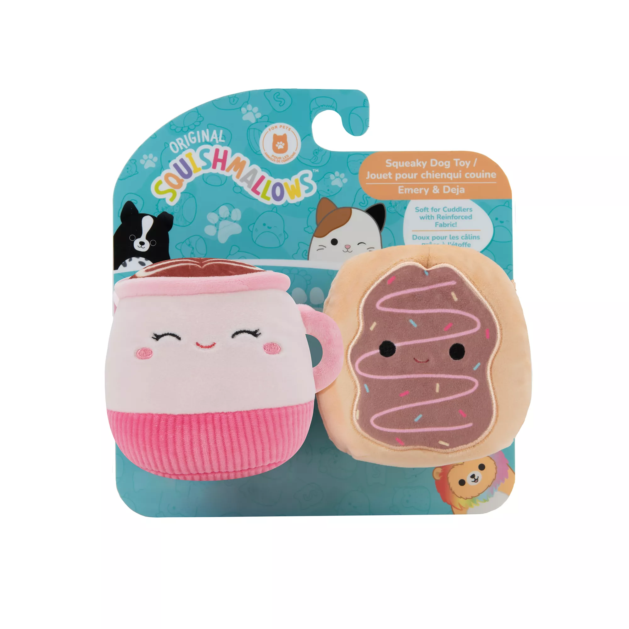 Squishmallows Plush Dog Toys 2 Count
