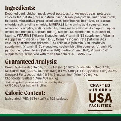 Product Merrick Backcountry Bone Broth Coated Kibble Adult Dog Dry Food - Grain Free, Beef & Bison