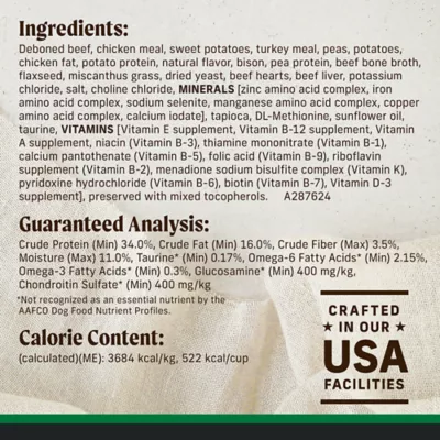 Product Merrick Backcountry Bone Broth Coated Kibble Adult Dog Dry Food - Grain Free, Beef & Bison