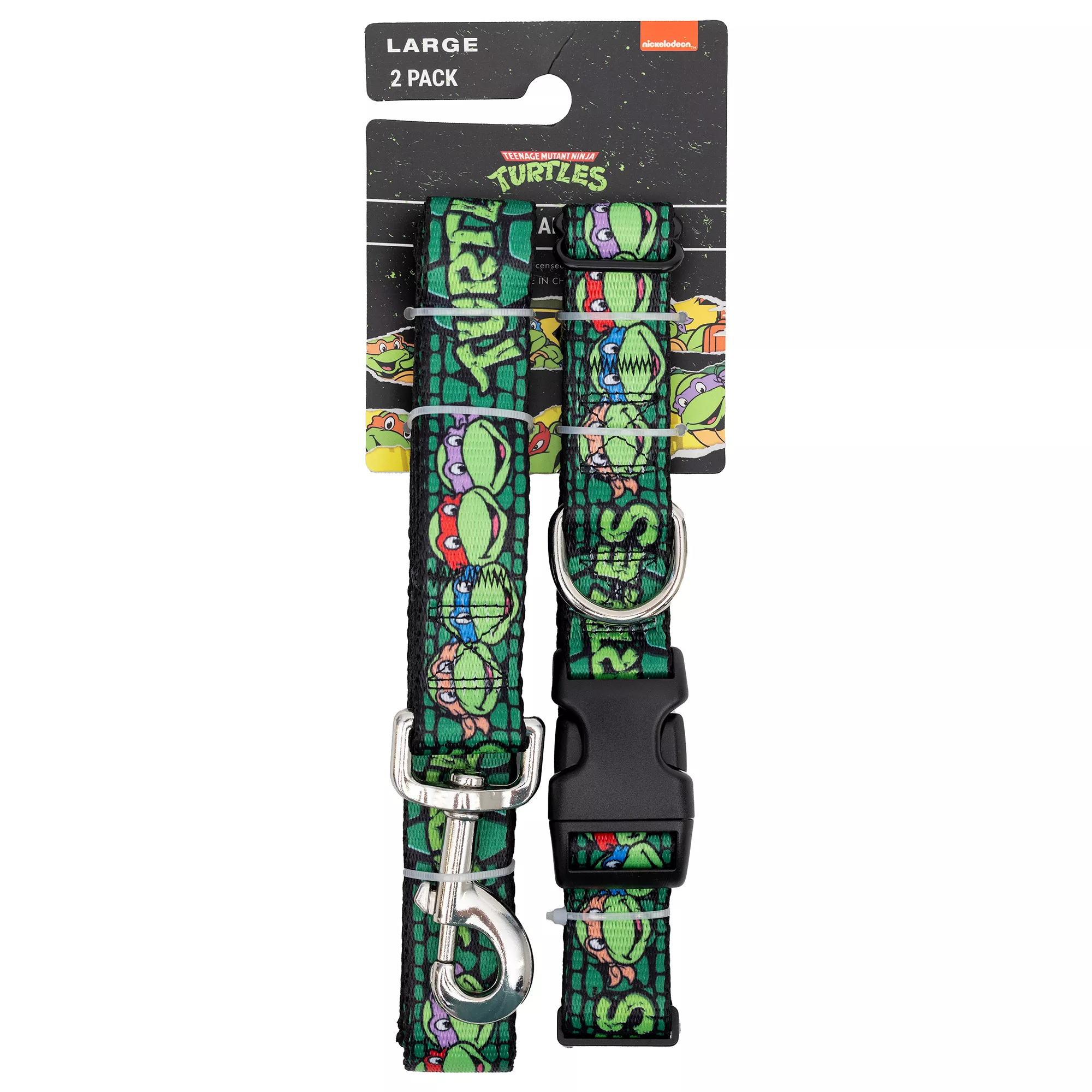 Buckle-Down Teenage Mutant Ninja Turtles Dog Collar and Leash Set