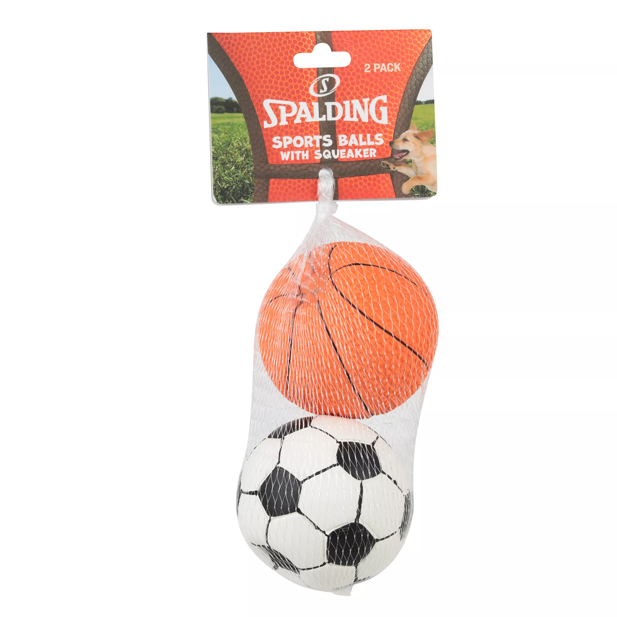 Spalding Basketball and Soccer Dog Toy Set