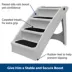 PetSafe® CozyUp Folding Pet Steps - Grey image thumbnail 4