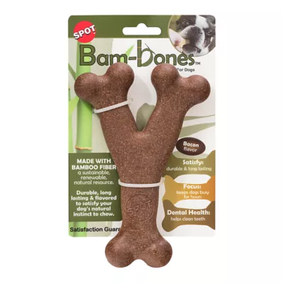 Product Bam-bones Wishbone Bacon Dog Toy