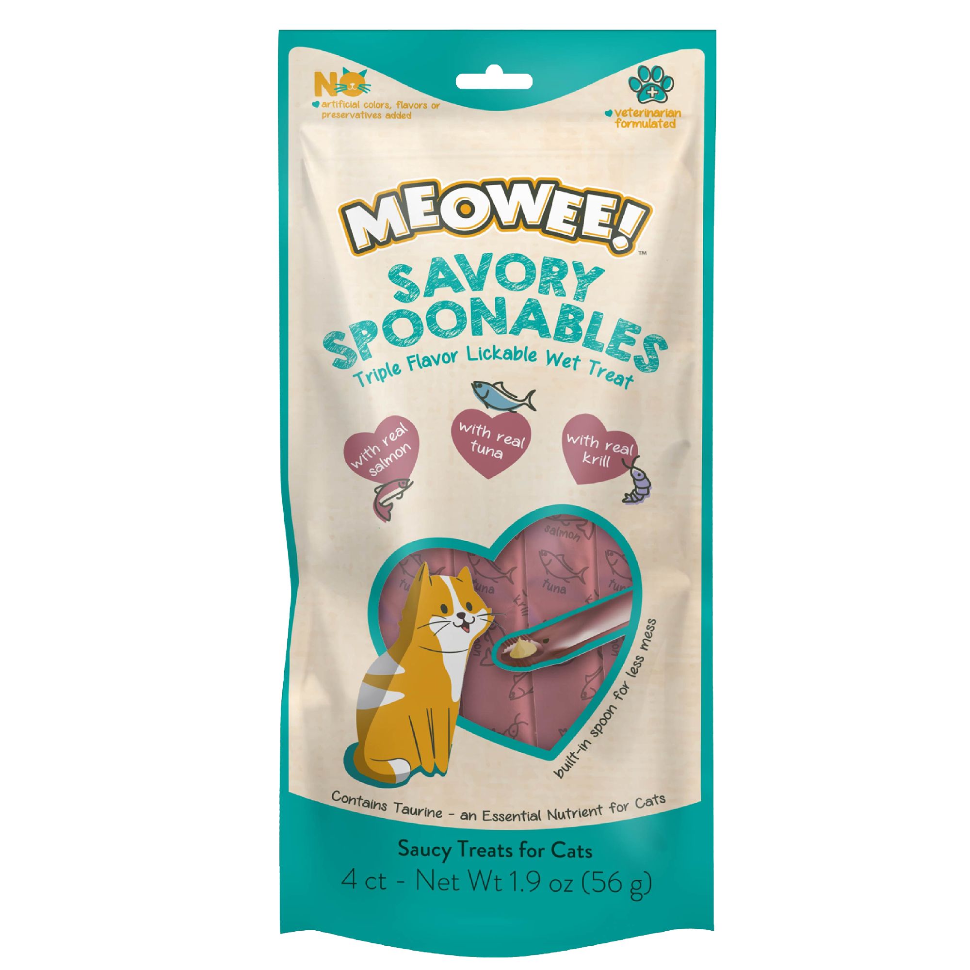 Meowee! Savory Spoonables - 4 CT, 1.9 OZ