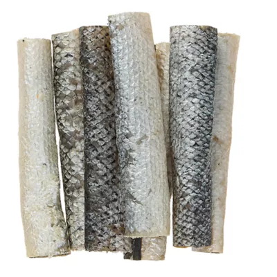 Product Dentley's Natural Chews Salmon Skins 6 Inch 3 OZ