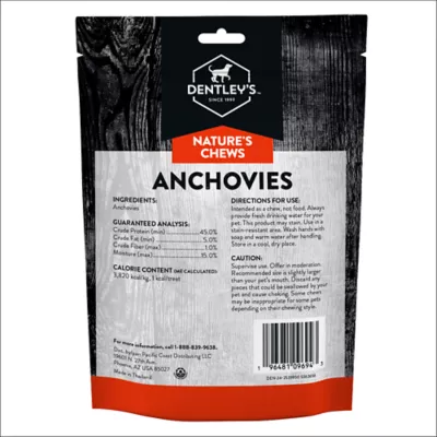 Product Dentley's Natural Chews Anchovies 3 OZ