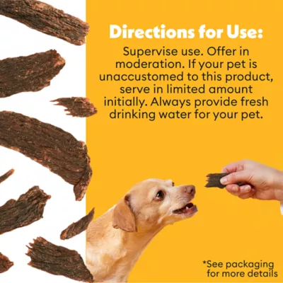 Product Wiggles and Wags Beef Jerky Cuts Dog Treats 8 OZ