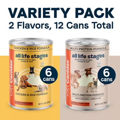 Product Canidae All Life Stages Variety Pack All Life Stage Wet Dog Food - Multi-Protein & Chicken, 12 Count