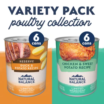 Product Natural Balance Limited Ingredient Pate Variety Pack Adult Wet Dog Food - Duck & Chicken, 12 Count