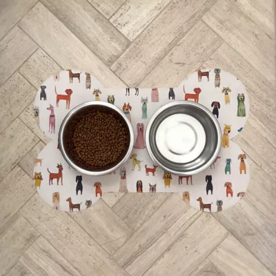 Product Washable Dog Bowl Mat Posh Pups 18" x 27"