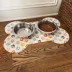 Washable Dog Bowl Mat Happy Paws 18" x 27" image thumbnail 2