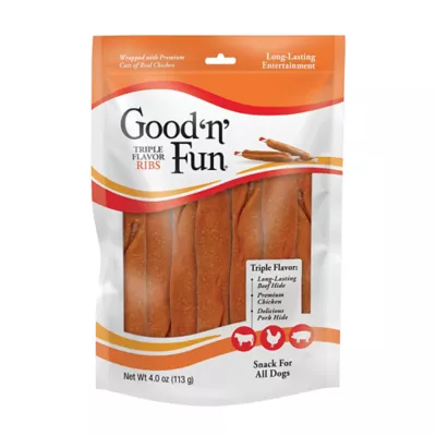 Product Good 'n' Fun Triple Flavor Ribs 4 OZ