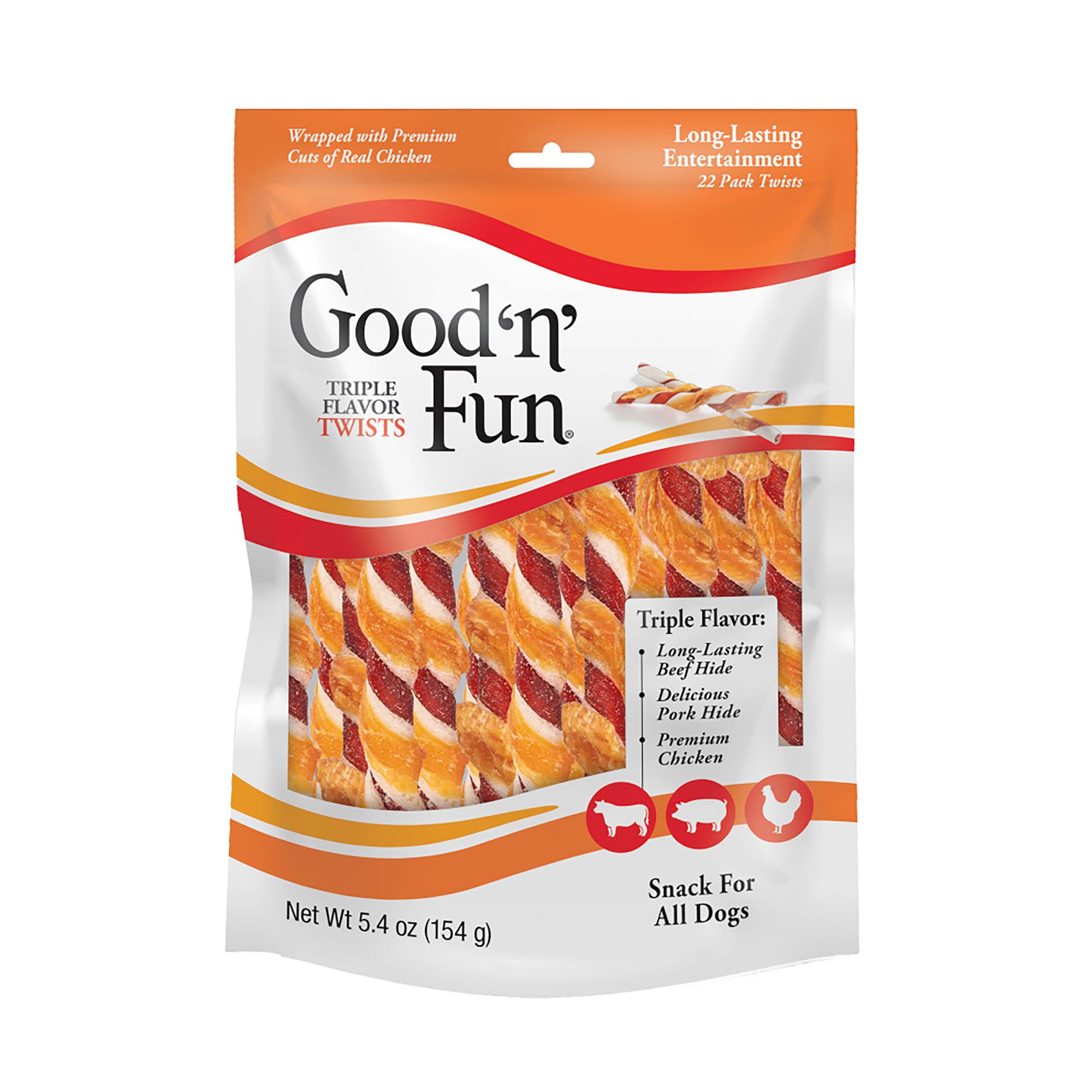Good 'n' Fun Triple Flavor Twists 12 OZ by Good 'N' Fun