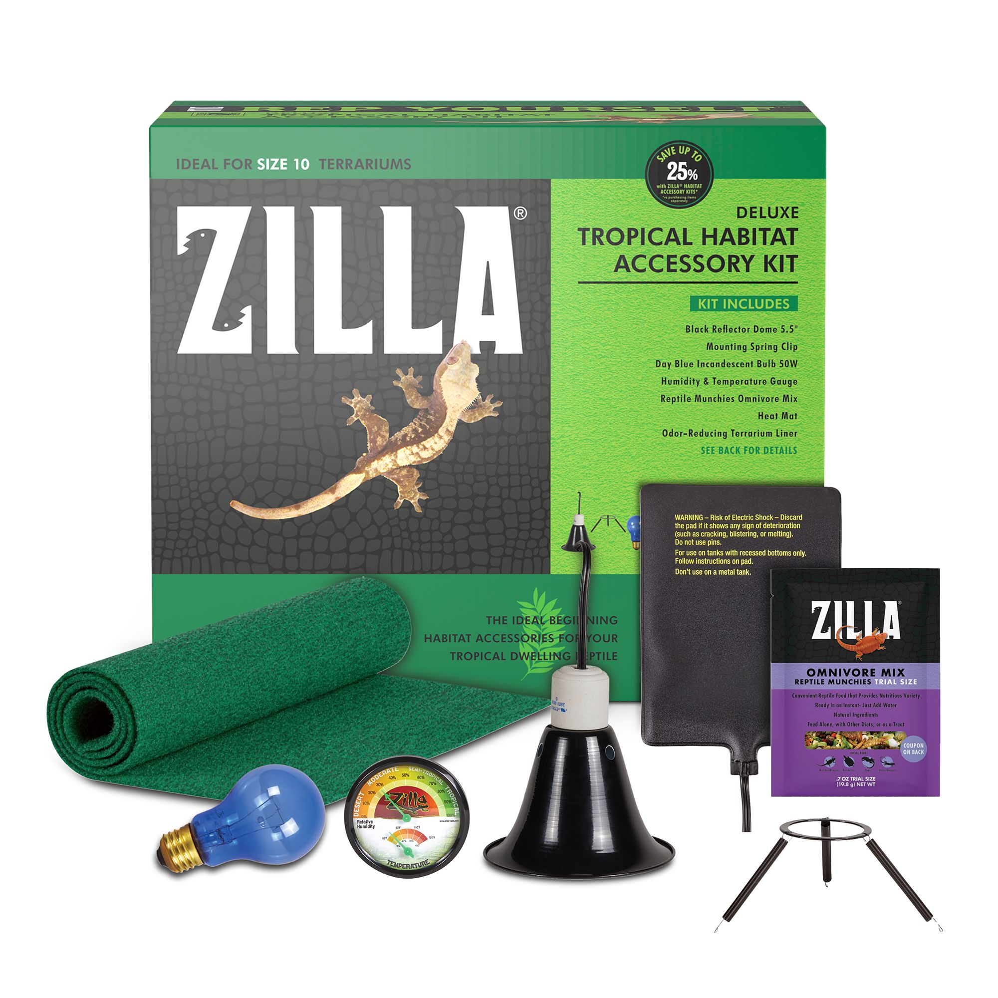 Zilla® Tropical Habitat Accessory Kit - Tropical Terrarium Accessory Kit - thumbnail 2