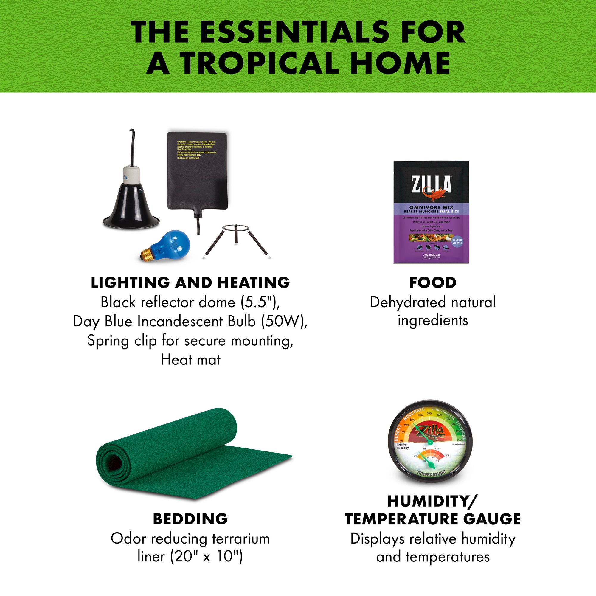Zilla® Tropical Habitat Accessory Kit - Tropical Terrarium Accessory Kit - thumbnail 5