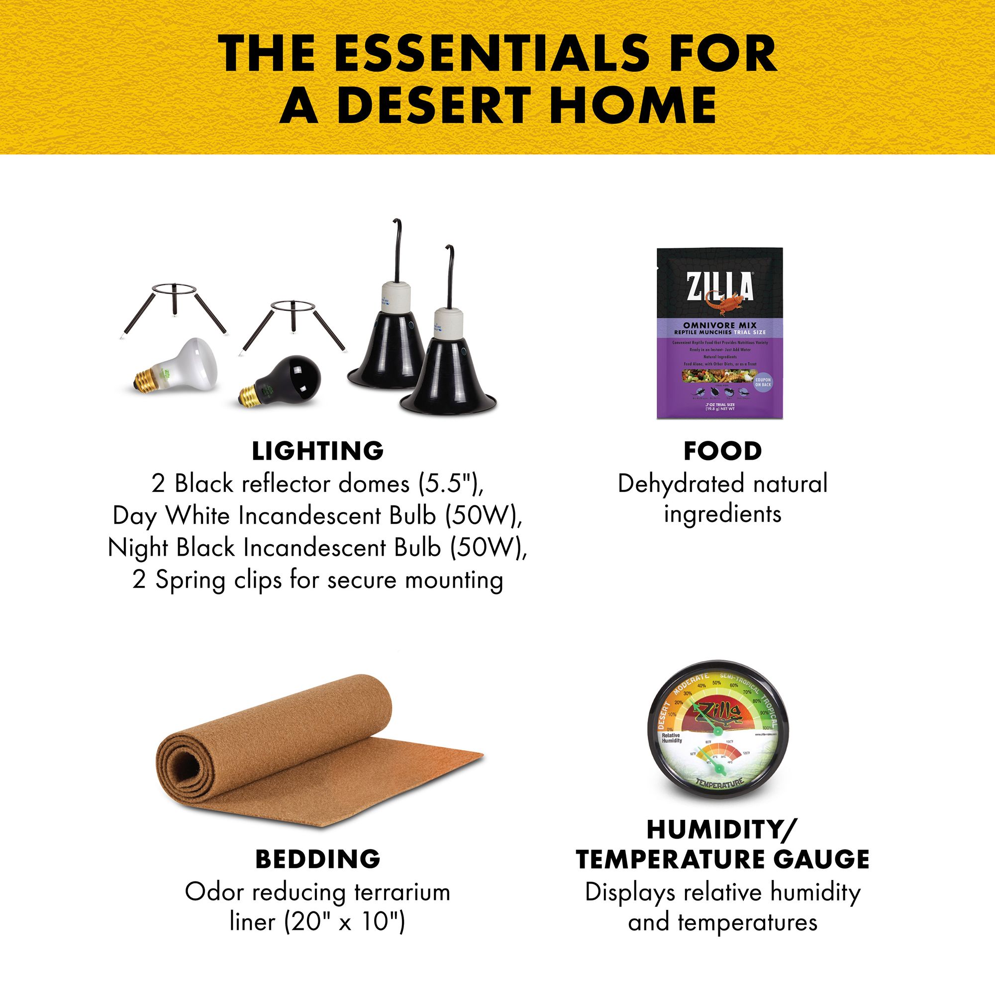 Zilla® Desert Habitat Accessory Kit - Desert Terrarium Accessory Kit - thumbnail 5