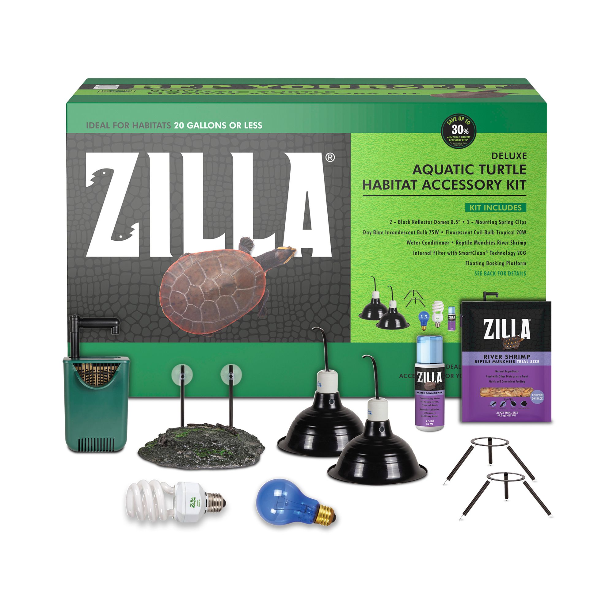 Zilla® Aquatic Turtle Habitat Accessory Kit - Aquatic Turtle Basking Dock - thumbnail 2