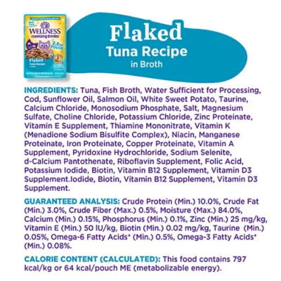 Wellness® Appetizing Entrees Adult Cat Wet Food - Grain Free, Flaked, 2.8 OZ - Image 6
