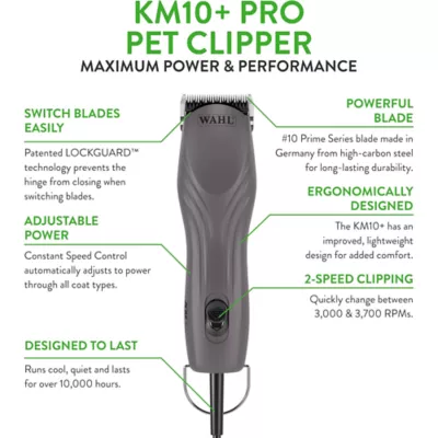 Wahl KM 10+ Corded Grooming Animal Hair Clipper - Image 2