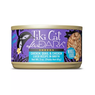 Product Tiki Cat - Adult, Wet Food, After Dark, Chicken, Quail & Chicken Liver, In Broth, 3 OZ