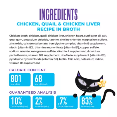 Product Tiki Cat - Adult, Wet Food, After Dark, Chicken, Quail & Chicken Liver, In Broth, 3 OZ