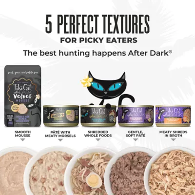 Product Tiki Cat - Adult, Wet Food, After Dark, Chicken, Quail & Chicken Liver, In Broth, 3 OZ